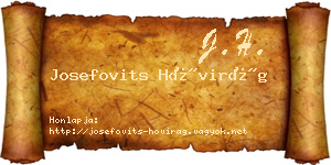 Josefovits Hóvirág névjegykártya